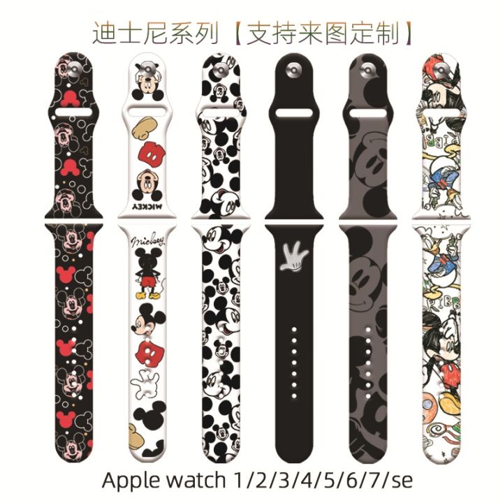 mickey-stitch-สำหรับ-apple-watch-band-12-3-4-5-6-7-se-ซิลิโคน-smartwatch-watchband-สร้อยข้อมือ-iwatch-40มม-38มม-42มม-44มม