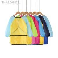 ♞ Art Aprons Learning Education Interesting Toys Waterproof Painting Apron Portable Birthday Gift Kids Children Smock Long Sleeve