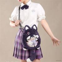 XP Genshin Impact Wanderer Cat Xiao Bird Shoulder Bag Plush Bag Gift For Girls Kids Teyvat Zoo Dolls Shopping Bag PX