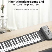 Konix Folding 61 Key Piano Music Instruments Electronic Keyboard Electric Digital Roll Up Piano Music Instruments Foldable Gifts