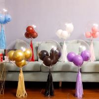 【Affordable variety of balloons】 DIY LED บอลลูนยืนด้วยพู่ตกแต่งงานเลี้ยงวันเกิดลูกโป่งแต่งงานตกแต่งห้องอาบน้ำเด็ก Baloon Led Bobo ลูกโป่ง