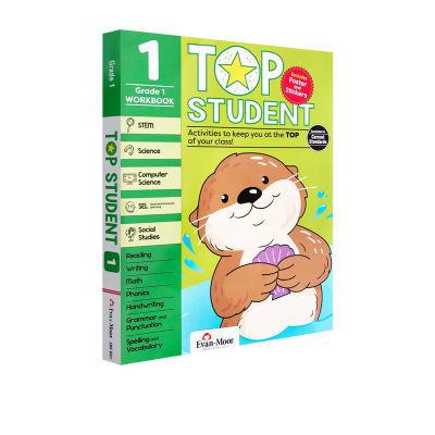 English original top student grade 1 honors series first grade Evan Moore California teaching aid full color family teaching aid with answers
