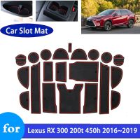 แผ่นรอง Ruer สำหรับ Lexus RX 300 AL20 200T 450H RX450 RX300 Rx200t 2016 ~ 2019สติกเกอร์รถสล็อตประตูกันลื่นตกแต่ง