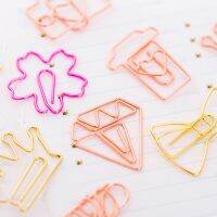 【jw】☂✽✥  free shipping 100pcs cartoon bookmark paperclip rose gold paper clip Student Metal Stationery