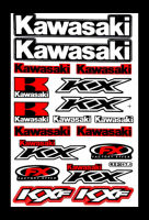 Kawasaki K-X Racing สีแดง สติกเกอร์แต่งรถ สำหรับรถมอเตอร์ไซค์ ติดรถยนต์ หมวกกันน็อค โลโก้  Stickersยอดฮิต จำนวน 1 แผ่น