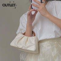 TH Outlet [จัดส่งจากประเทศไทย] เวอร์ชั่นเกาหลีของใหม่ด้ามไม้จีบเมฆขนาดเล็กกระเป๋าถือผู้หญิงกระเป๋าสะพายไหล่ messenger mini bag