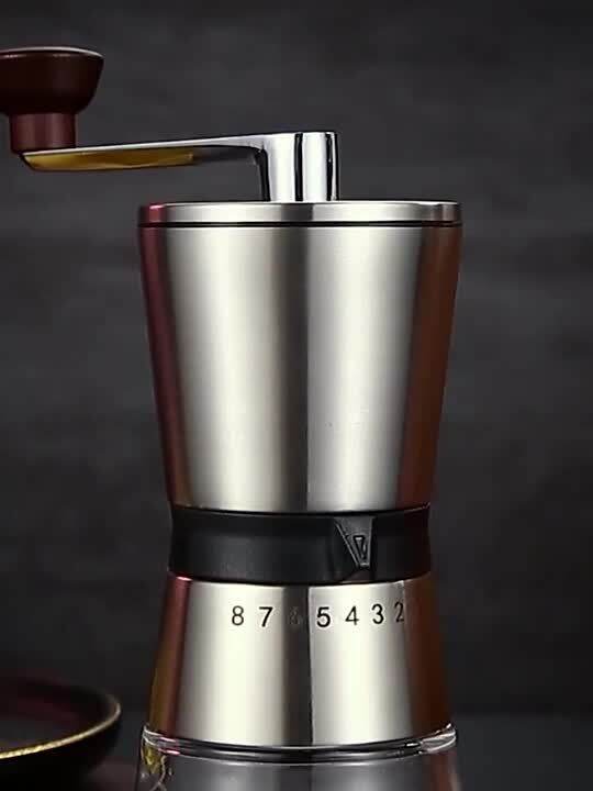 Home Portable Manual Coffee Grinder hand Coffee Mill with Ceramic Burrs
