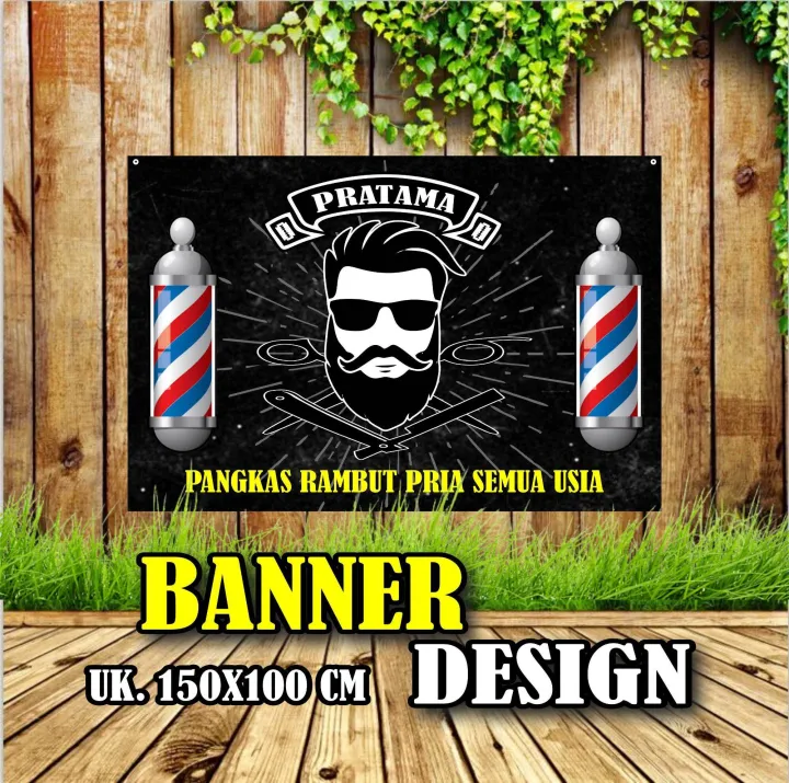 Banner Spanduk Pangkas Rambut Pria Semua Usia Keren Lazada Indonesia 