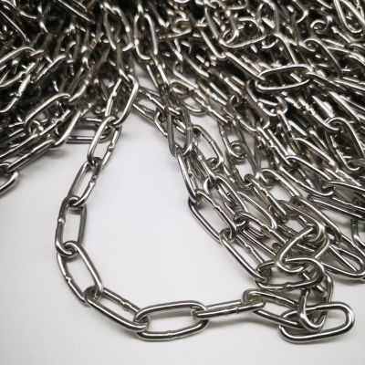 Ordinary 304 Stainless Steel 1.5mm Diameter Long Link Chain Lifting Chain Industry Welded Binding Chain