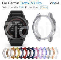 Zionia ที่มีสีสัน TPU ผิวง่ายเปลี่ยนเคสปกคลุมเชลล์สำหรับ Garmin Tactix 7 Pro Tactix7 สมาร์ทกีฬาดูอุปกรณ์เสริม