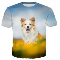 Border Collie T Shirts Men/women 3D Animal Dogs Printed T-shirt Casual Fashion Harajuku Style Shirts Unisex Streetwear Tee Tops