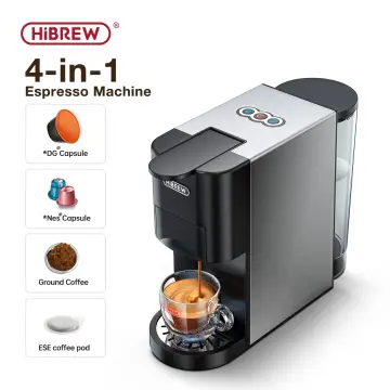 HiBREW Coffee Machine 19 Bar 4in1 Hot & Cold Multiple Capsule Espresso  Cafetera Pod Coffee Maker Dolce Milk Nexpresso Powder H1A