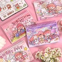 ﹍❡♕ 50 SheetsColourful Cute Cartoon Girl Character Stickers Lovely Girl Stickers Waterproof Handbook DIY Craft Photo Album Scrapbook