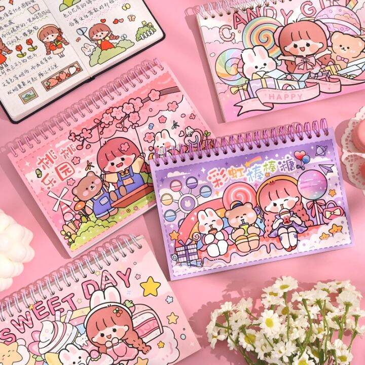 50-sheetscolourful-cute-cartoon-girl-character-stickers-lovely-girl-stickers-waterproof-handbook-diy-craft-photo-album-scrapbook