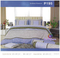 Premier Satin ?  เฉพาะผ้านวม ขนาด 90x100 นิ้ว สำหรับที่นอน 5 หรือ 6 ฟุต ? พิมพ์ลาย กราฟฟิค สีม่วง เทา Graphic Print P195