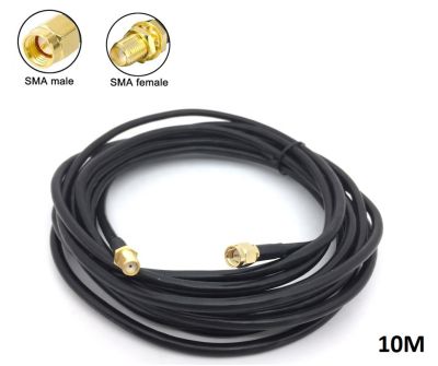 สายอากาศ 4G LTE,WIFI Antenna Extension Cable RG58 Low Loss SMA Male to SMA Female RF Connector Adapter RG58 10M