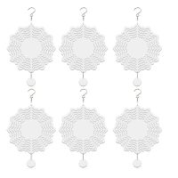 6Pcs Sublimation Wind Spinner Blanks 3D Wind Spinners Hanging Wind Spinners for Outdoor Garden Decoration Q-8 Inch