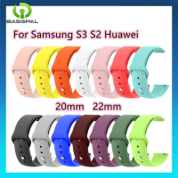 สายนาฬิกาแนวสปอร์ตซิลิโคน20มม. 22มม. สำหรับ Galaxy Watch Samsung Galaxy Watch 3/4/5Pro 41มม. 45มม. 46มม. 42มม. S3เกียร์แบบคลาสสิค S2 Correa Gt2/3 42มม. กำไลข้อมือ Bip 46มม. Amazfit