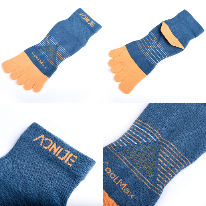 aonijie-e4806-2-pairs-toe-barefoo-socks-crew-five-fingers-ultra-cycling-running-soccer-basketball-sports-yoga-men-women-marathon