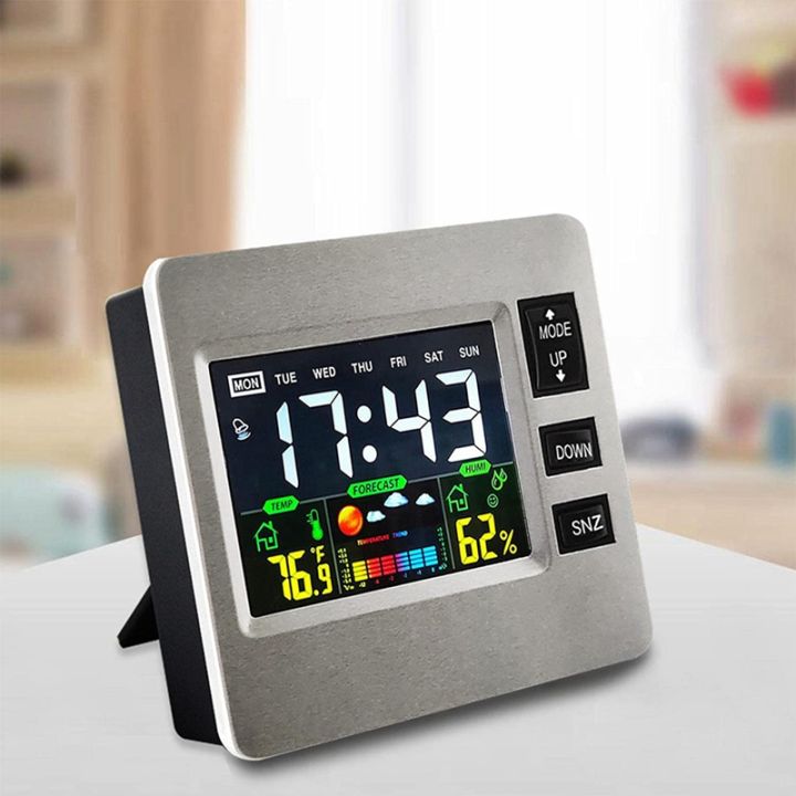 1-piece-multifunctional-color-screen-weather-clock-digital-alarm-clock-snooze-alarm-clock-with-lcd-weather-display-temperature