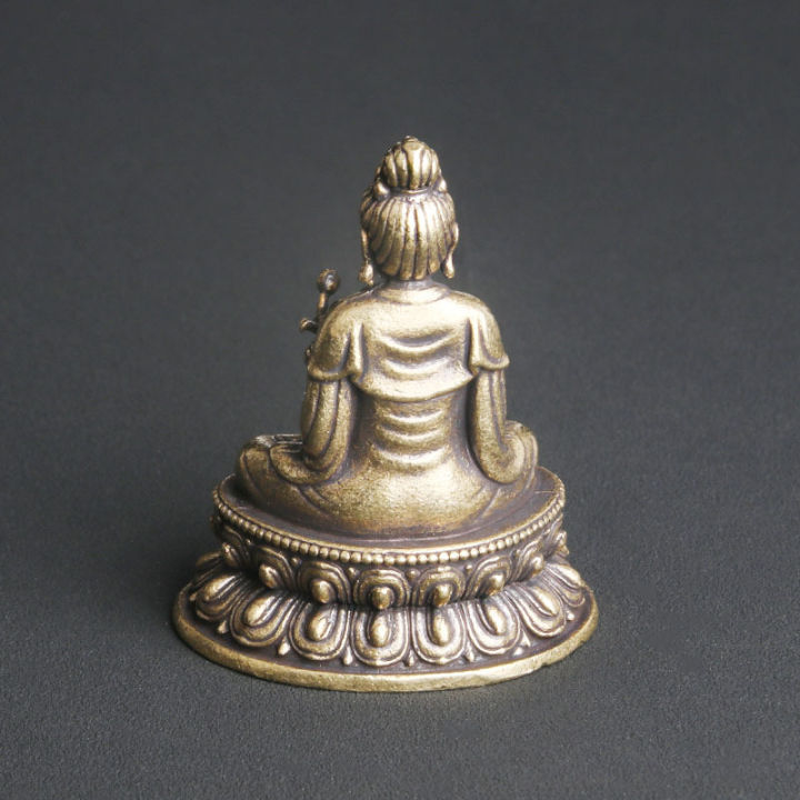 ทองเหลือง-mahasthamaprapta-ย้อนยุคพระพุทธรูป-hiasan-atas-meja-บ้าน