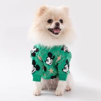 New Disney Pullover Dog Sweater Fashion Green Grey Red Mickey Mouse Pet Clothing Cotton Thickened Warm Winter Dog Coat 2022 Clothing Shoes Accessories