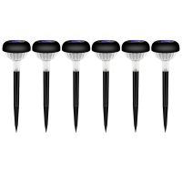 6 Pack Solar Outdoor Lights, LED Solar Powered Garden Lights, IP65 Waterproof Solar Pathway Lights for Yard/ Landscape