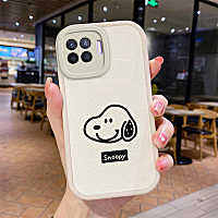 เคสoppoa93มาใหม่ Cartoon Snoopy สวยๆ หนัง TPU สี่เหลี่ยมการป้องกันกล้องป้องกันโทรศัพท์ยางป้องกัน