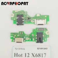 Novaphopat สําหรับ Infinix Hot 12 X6817 USB Dock Charger Port Plug หูฟัง Audio Jack ไมโครโฟน MIC Charging Board