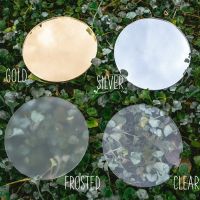 2/3/4/5/6" Acrylic Circle Sheet Disc Round Board for Ornament DIY Craft Art Project Painting Carve Wedding Decor Frosted/Gold