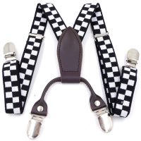 【Ready】? Korean version of childrens suspenders clip four clips childrens trousers suspenders baby suspenders belt boys and girls suspenders elastic suspenders clip