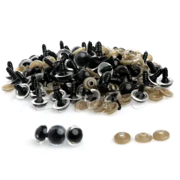 100pcs Doll Accessories Black Plastic Crafts Safety Eyes Amigurumi