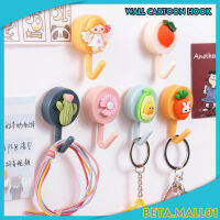 ตะขอแขวนติดผนัง แข็งแรง รับน้ำหนักได้ดี หอพักนักศึกษา 3D Cartoon coat hook ลายการ์ตูนน่ารัก ตะขอแบบไม่มีรู A2116