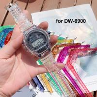 〖Bar watchband〗เคสป้องกันสายนาฬิกาข้อมือสำหรับ Casio G-SHOCK,DW-6900 TPU นิ่มกันน้ำเปลี่ยนได้สำหรับผู้ชาย