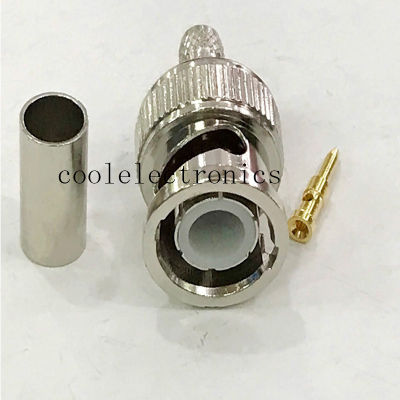 5pcs BNC Male Plug Crimp Adapter for RG58 LMR195 RG400 RG142 RF Coaxia Cable Connector
