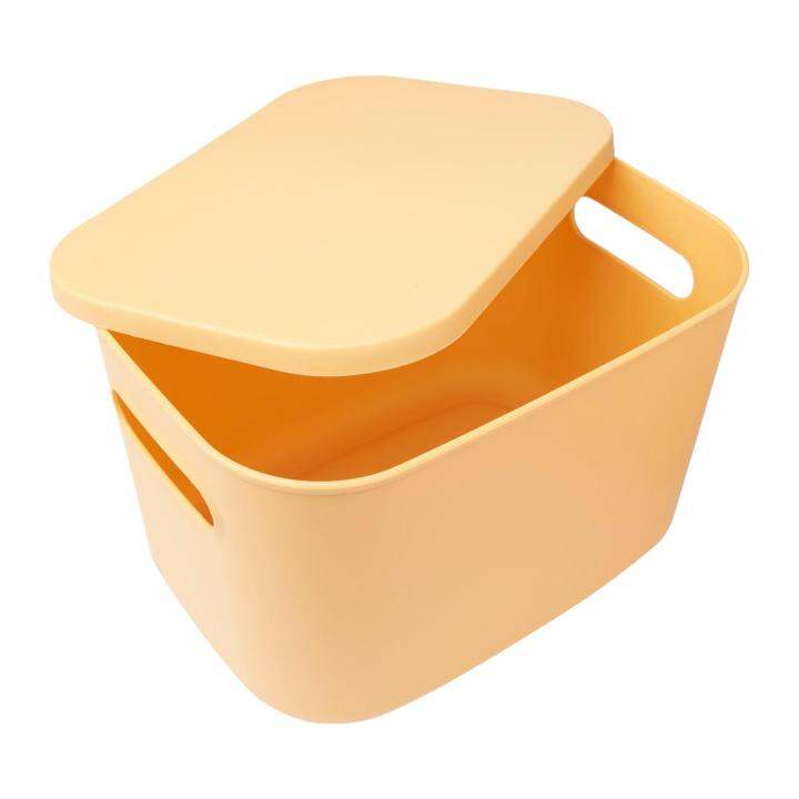 Stylelife Stackable Storage Boxes With Lid Portable S Yellow Lazada
