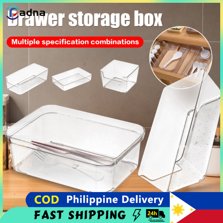 Padna【Philippine Delivery】Acrylic Drawer Organizer Desk Bins Container ...