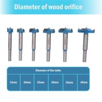 Forstner Drill Bit Set,15-40mm 6 Pcs Carbide Forstner Bits High Speed Steel Wood Tool