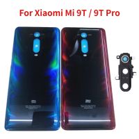 กระจกหลังแบบใหม่สำหรับ Xiaomi Mi 9T Mi 9T Pro อะไหล่ฝาหลังปลอกหุ้มช่องหลังฝาหลังปิดโทรศัพท์พร้อมโลโก้เลนส์กล้องถ่ายรูป + Mi