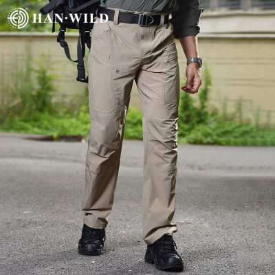 กางเกงคาร์โก้แนวสปอร์ตสำหรับผู้ชายกางเกงยุทธวิธีกีฬากางเกงยืดสี่ด้านกางเกงปีนเขา