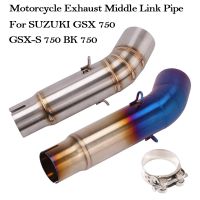 Slip On Middle Tube Link Pipe For SUZUKI GSX750 GSX S GSX-S 750 BK750 Motorcycle Exhaust Muffler Escape Moto Modified Connection