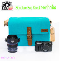 ? กระเป๋ากล้อง เหมาะสำหรับกล้อง mirrorless พร้อมเลนส์ 2 ตัว SIGNATURE BAG STREET BLUE S1149 พร้อมส่งจร้า