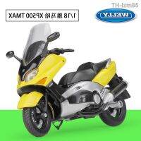 ? โมเดลรถ ของขวัญสำหรับเด็ก WELLY Willie 1:18 YAMAHA 2001 XP500 alloy motorcycle TMAX simulation model