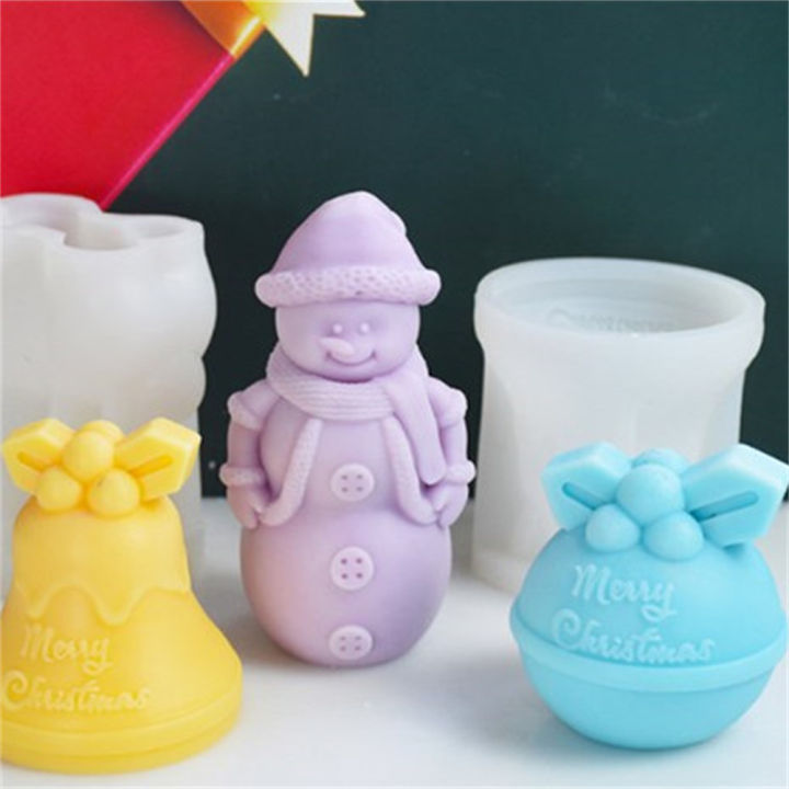 christmas-decoration-gift-candle-making-supplies-diy-candle-silicone-mold-christmas-sock-candle-mold-small-bell-candle-mold