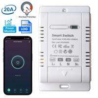 【YF】 Smart High Power Switch 20A Circuit Breaker for Boiler A/C Overload Protection Tuya App Control Works with Alexa Google Home