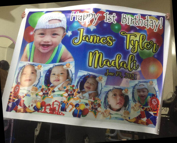 Tarpaulin Personalized Size 48 inches x 72 inches. Free LAYOUT! Just message us the celebrant