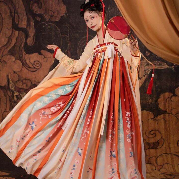 LUO AIDING Folk Dance Chinese Ancient Hanfu Clothes Tang Dynasty Hanfu ...