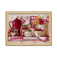 ❧✥♈ Flower Vase DIY 11CT Cross Stitch Embroidery Kits Needlework Craft Set Cotton Thread Printed Canvas Home Decoration Wholesale