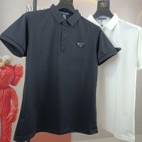 European and American cross-border e-commerce short-sleeved pradaˉPOLO shirt high-quality brand new model complete with three standards and high-end