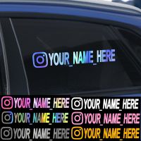 Custom Your User Name Text Sticker Vinyl Personalized Remarks Website Decal for Instagram Facebook Logo Car Styling Accessories
